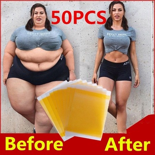 50pcs ลดน้ำหนัก Slimming Diets ยาจีน Slim Patch Pads Detox แผ่นกาวลดน้ำหนัก