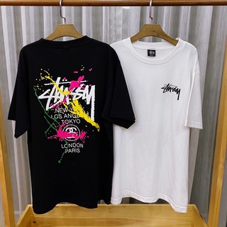 เสื้อยืดแขนสั้น Stussy สาดสี