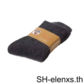 สินค้า Top Dream Furniture LLC ถุงเท้ากีฬา ผ้าขนสัตว์แคชเมียร์ แบบหนา สีพื้น เหมาะกับฤดูหนาว สําหรับผู้ชาย ELEN