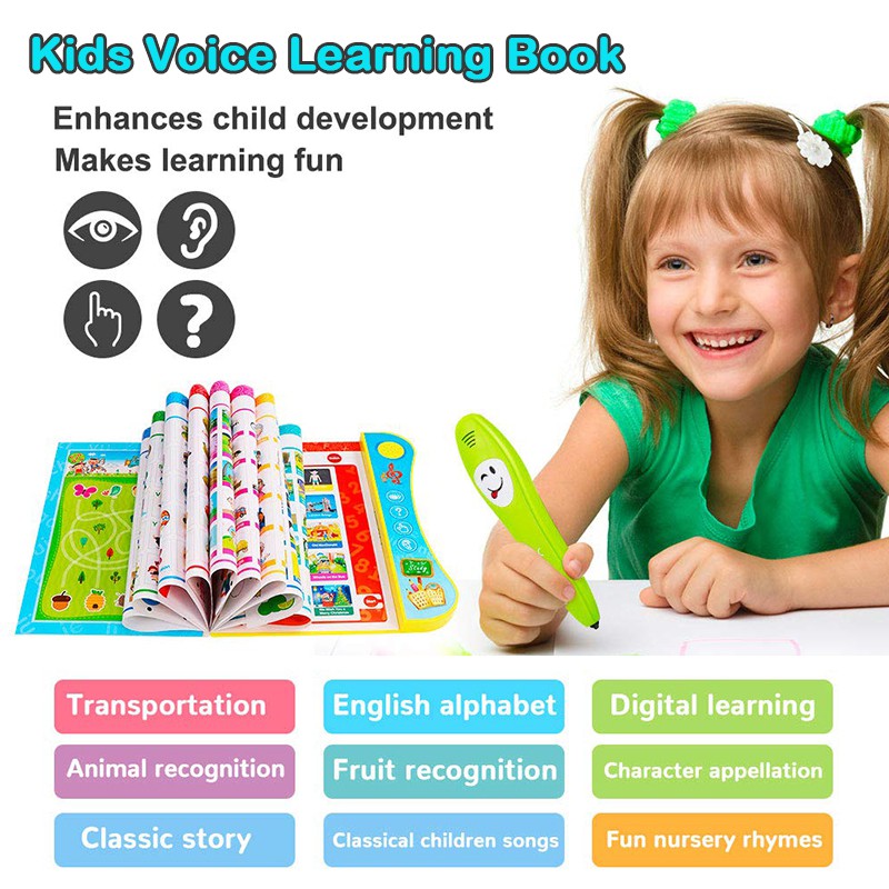 หนังสืออิเล็กทรอนิกส์สำหรับเด็ก-เสียงภาษาอังกฤษ-หนังสือปากกาพูดได้-e-book-หนังสืออัจฉริยะเสริมพัฒนาการเด็ก-สอนอังกฤษ