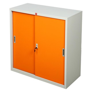 ตู้เอกสาร ตู้เหล็กบานเลื่อนทึบ KSS-90-OR สีส้ม เฟอร์นิเจอร์ห้องทำงาน เฟอร์นิเจอร์ ของแต่งบ้าน CABINET STEEL KSS-90-OR OR