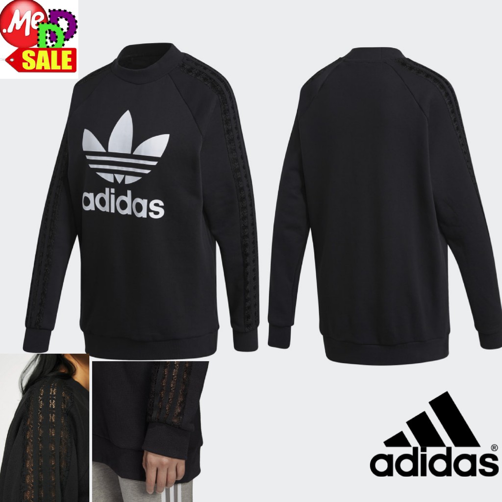 Adidas 3 ADIDAS BELLISTA TREFOIL LACE 3 STRIPES SWEATSHIRT FM1752 Shopee Thailand