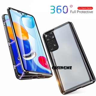 ภาพขนาดย่อของภาพหน้าปกสินค้า360 เคสกระจกนิรภัยสองด้าน สําหรับ Redmi Note 11 Note11 11 Pro + Plus 11t Not 11S Matel เคสโทรศัพท์กันกระแทก ฝาครอบป้องกัน ฝาหลังโลหะ จากร้าน casingme.th บน Shopee