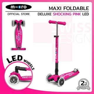 Micro Maxi Deluxe Foldable LED สกู๊ตเตอร์เด็ก อายุตั้งแต่ 5-12 ปี