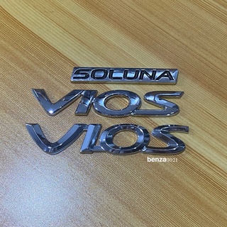 โลโก้ SOLUNA VIOS  ติดท้าย Toyota ราคาต่อชิ้น