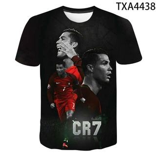 เสื้อยืดสวยๆ2021 New Summer juventus Cristiano Ronaldo dos Santos Aveiro T shirt Fashion Streetwear Men Women 3D Printed