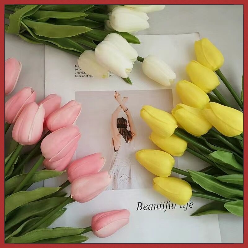 【คุณภาพสูง】ดอกทิวลิป ดอกไม้ปลอม ดอกทิวลิปปลอม ดอกไม้ประดิษฐ์ ของแต่ง ...