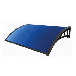 SUNSHIELD Polycarbonate awning 60x100 cm. BLUE กันสาดโพลีคาร์บอเนตแบบใส SUNSHIELD 60x100 ซม. สีนํ้าเงิน กันสาด งานหลังคา