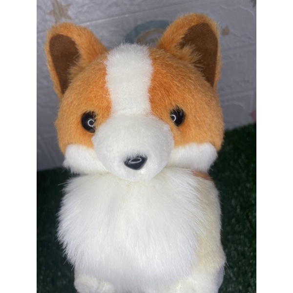 ตุ๊กตาน้องหมาเวลช์-คอร์กี้-ขนวินเทจ-ป้ายญี่ปุ่น-little-pembroke-welsh-corgi-plush