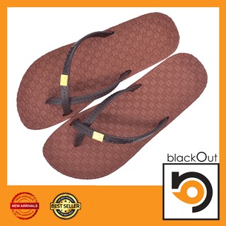🔰 BlackOut Toeloop 🔰 รองเท้าแตะ คีบโป้ง รองเท้ายางกันลื่น พื้นSarn V.2 พื้นตาลหูตาล