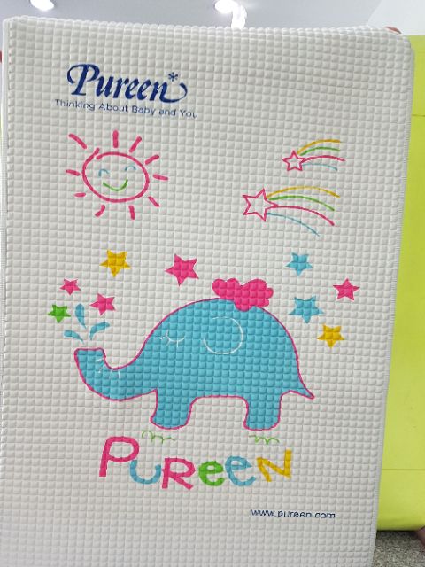 ผ้ายางปูนอนกันเปื้อนอัดลม-ผ้ายางรองฉี่-ผ้ารองฉี่60x90cm-เพียวรีน-pureen