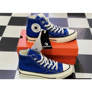 สินค้าขายดี!! (รองเท้าผ้าใบหุ้มข้อสีน้ำเงิน) Converse  FirstString 1970s Repro​ Hi-Top