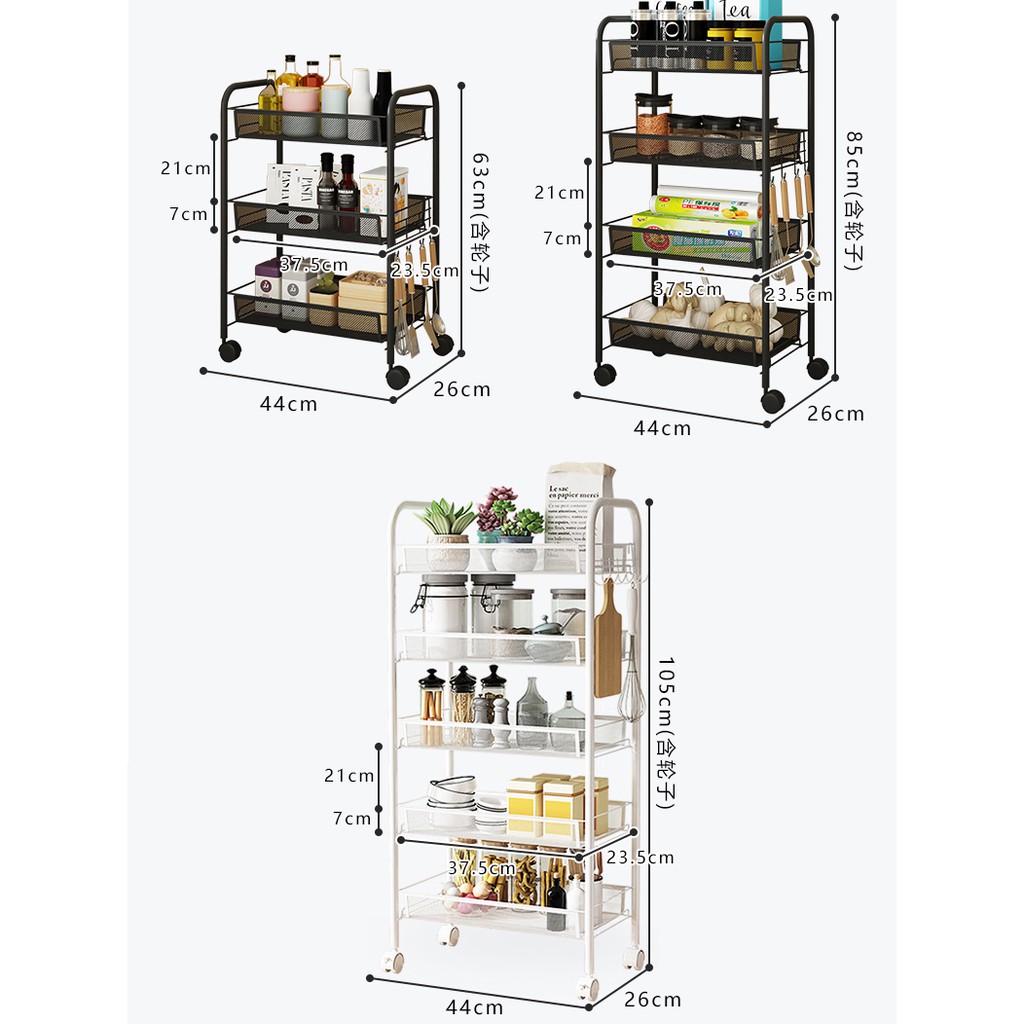 ชั้นวางของเหล็กในครัว-มีให้เลือกหลายรุ่น-อเนกประสงค์-เคลื่อนที่ได้