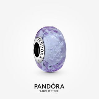 Pandora จี้แก้วมัราโน่ ลาเวนเดอร์ หยักได้