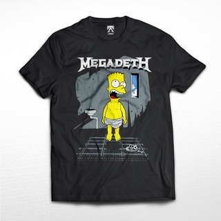 เสื้อยืด พิมพ์ลาย Megadeth x BART SIMPSON BAND METAL Music distro VINTAGE METAL BAND สําหรับผู้ชาย และผู้หญิง