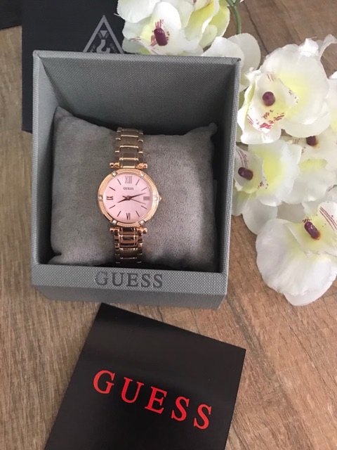 ผ่อน0-นาฬิกา-guess-lady-watch-rosegold-tone-pink-dial-w1134l2-สายสแตนเลส-สี-rosegold-หน้าปัดสีชมพู