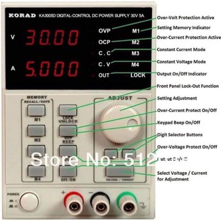 ภาพขนาดย่อของภาพหน้าปกสินค้าซัพพลายKORAD. KA3005D. 5A 30V แบบตัดก็ได้หรือไม่ตัดก็ได้ ตัวเลข4หลัก จากร้าน xinruipan บน Shopee ภาพที่ 7