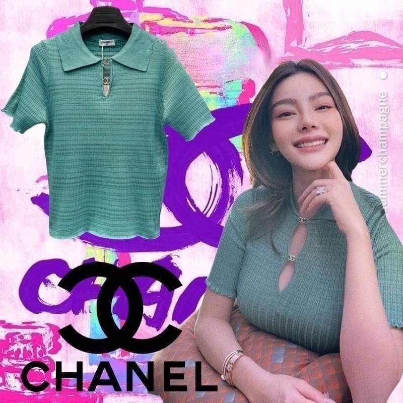 เสื้อไหมพรมแขนสั้น CHANEL KNIT 2022SS | Shopee Thailand