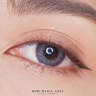 Mini Nadia Gray (1)(2) มินิ สีเทา เทา Kitty Kawaii ค่าอมน้ำสูง Contact Lens Bigeyes คอนแทคเลนส์ ค่าสายตา แฟชั่น ใส่สบาย