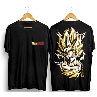 Dragon Ball Z Goku Graphic Short Sleeve Round Neck Cotton 30s Tshirt for Men
