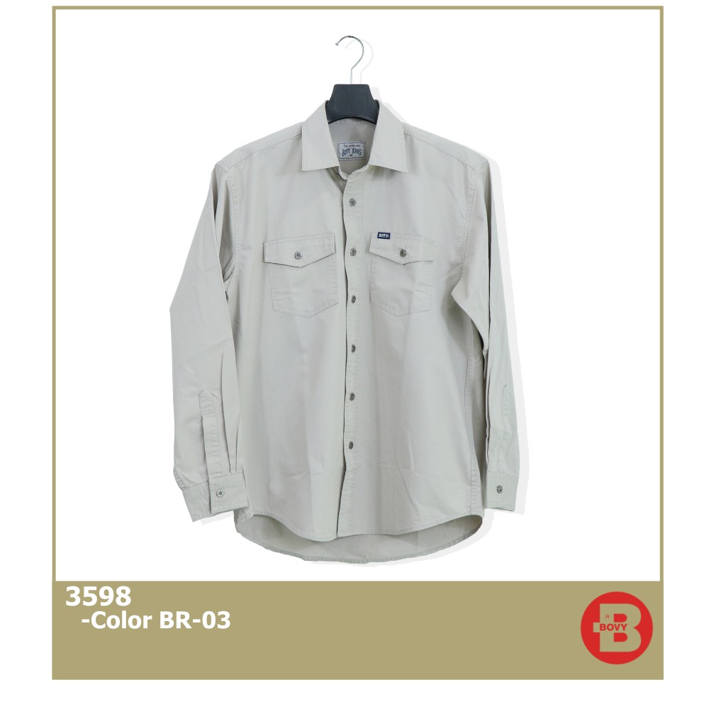 bovy-shirt-เสื้อเชิ้ตแขนยาวสีพึ้น-สีครีม-รุ่นbb-3598-br-03