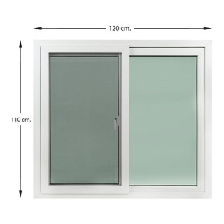 UPVC window WINDOW UPVC AZLE S-S 120X110CM WHITE Sash window Door window หน้าต่าง UPVC หน้าต่างUPVC บานเลื่อน S-S มุ้ง A