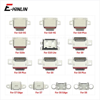 ซ็อกเก็ตแจ็คเชื่อมต่อ ที่ชาร์จ Type-C Micro USB สําหรับ Samsung Galaxy S6 S7 Edge S8 S9 S10 Plus Lite S10e