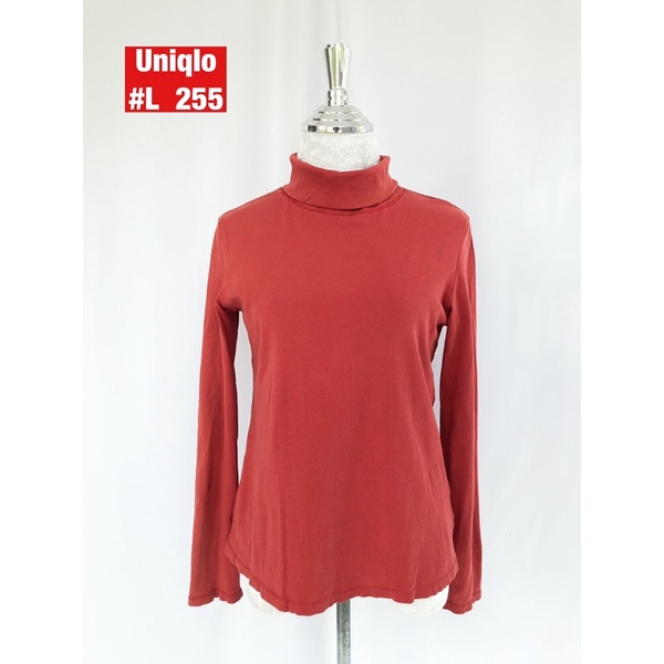 เสื้อคอเต่าแขนยาว-uniqlo-size-l-เสื้อคอเต่าสีพื้น-เสื้อคอเต่า-สเวตเตอร์