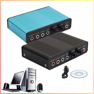 ( Dom ) Usb 6 Channel 5 . 1 External Optical Sound Card สําหรับโน้ตบุ้ค Pc