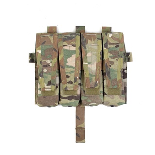 กระเป๋านิตยสาร PEW TACTICAL Quadruple สําหรับเสื้อกั๊ก AVS SMG 9 มม. .45 Mag Pouch P046