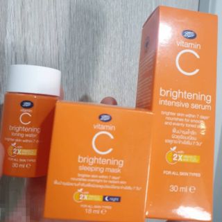 Boots vitamin c brightening toning water/sleeping mask/Intensive serum