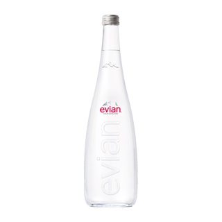 สินค้า เอเวียง น้ำเเร่ ในขวดแก้ว จากฝรั่งเศส 750 มิลลิตร - Evian Water Glass Bottle imported from France 750ml