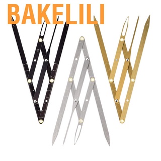 Bakelili Eyebrow Golden Ratio Caliper Precise Location Foldable Stainless Steel Measuring Tool