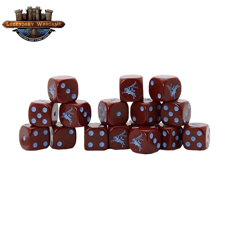 Warlord Games Bolt Action British Airborne Würfel – 16 Maroon Würfel Mit Pegasus-Symbol