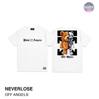 เสื้อยืดขายดีเสื้อยืด Oversize ลายสตรีท OFF ANGELS  NEVERLOSE เสื้อผู้ชาย/ผู้หญิงnice cgJKS-3XL