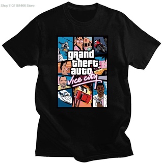 เสื้อยืดพิมพ์ลายแฟชั่น เสื้อยืดคอกลม แขนสั้น ผ้าฝ้าย พิมพ์ลายกราฟฟิค Grand Theft Auto Vice City GTA GAME 14 สี สําหรับผู