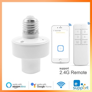 Ewelink ที่วางโคมไฟอัจฉริยะไร้สาย LED E27 AC 110V 220V พร้อมรีโมตคอนโทรล สําหรับ Google Home Alexa