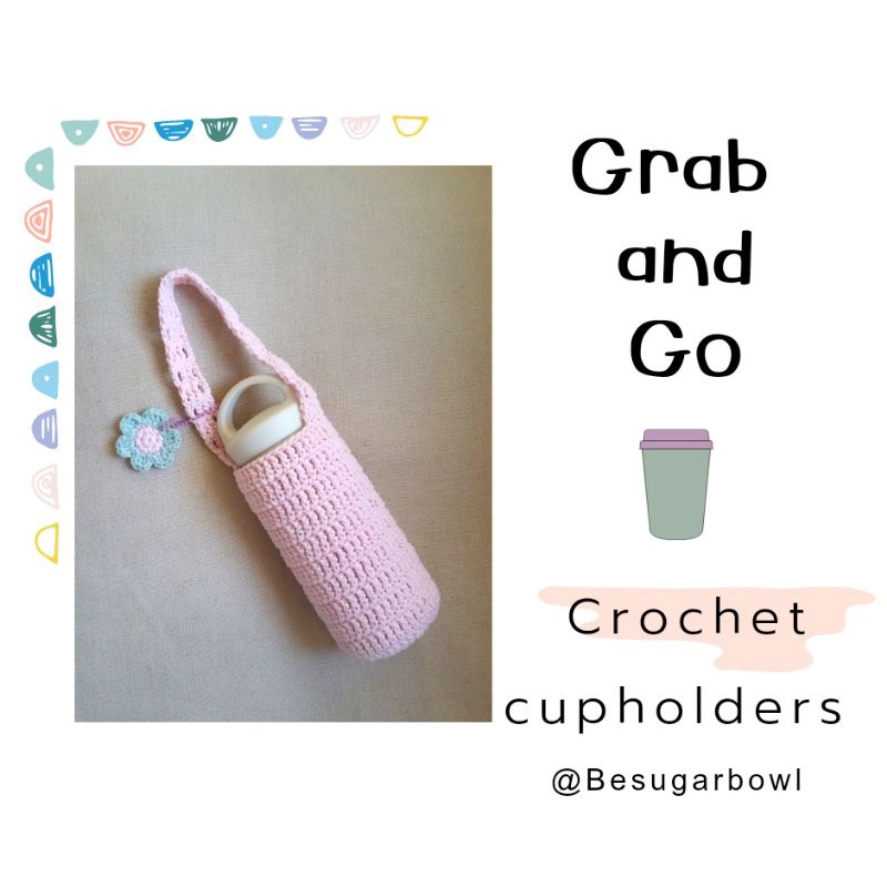 besugarbowl-กระเป๋าถักใส่แก้วน้ำหรือขวดน้ำ-crochet-cupholders-bottleholders
