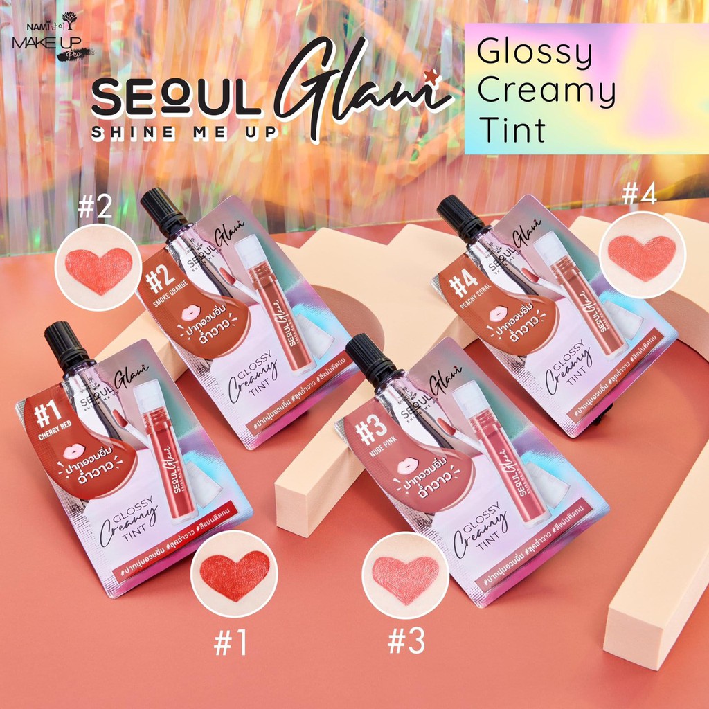 ภาพหน้าปกสินค้าRainbowNami Make Up Pro Seoul Glam Glossy Creamy TintRainbow ลิปปากฉ่ำ อวบอิ่ม สดใสตลอดวัน
