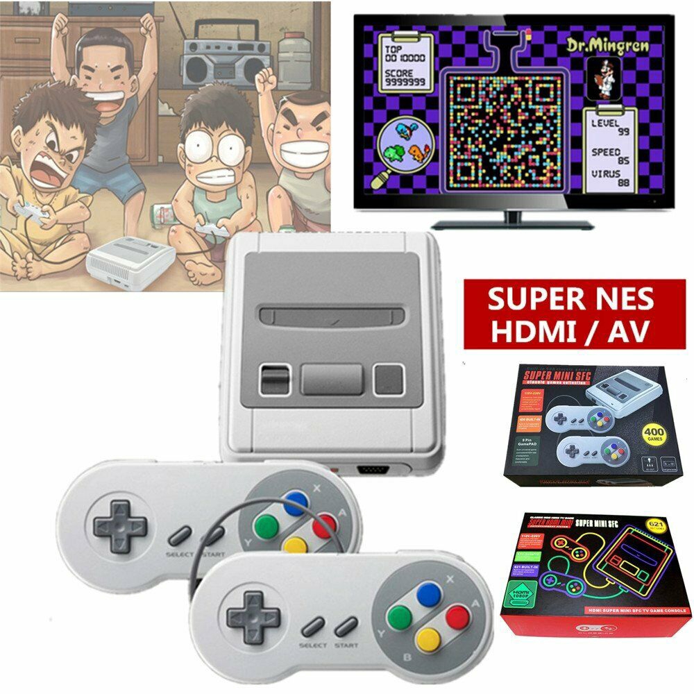 super-mini-sfc-hdmi-s-nes-built-in-621-เกมทีวี-2คอนโทรลเลอร์