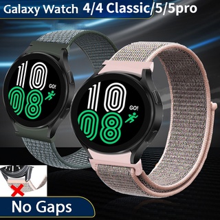 สายนาฬิกาข้อมือไนล่อน ทรงโค้ง ไม่มีช่องว่าง สําหรับ Samsung Galaxy Watch 5 5 Pro 45 มม. 40 มม. 44 มม. Galaxy Watch4 Classic 46 มม. 42 มม.