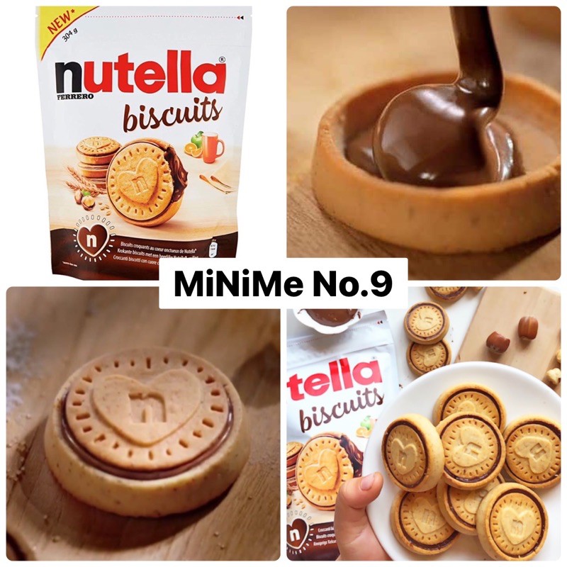 🇮🇹 นูเทลล่า บิสกิต Nutella Biscuits บิสกิตนูเทลล่า สอดไส้ครีมช็อกโกแลต 309 G Shopee Thailand