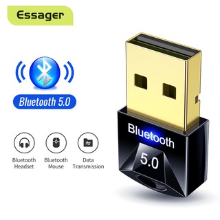 Essager อะแดปเตอร์รับส่งสัญญาณบลูทูธ 5.0 แบบ USB สําหรับ PC คอมพิวเตอร์