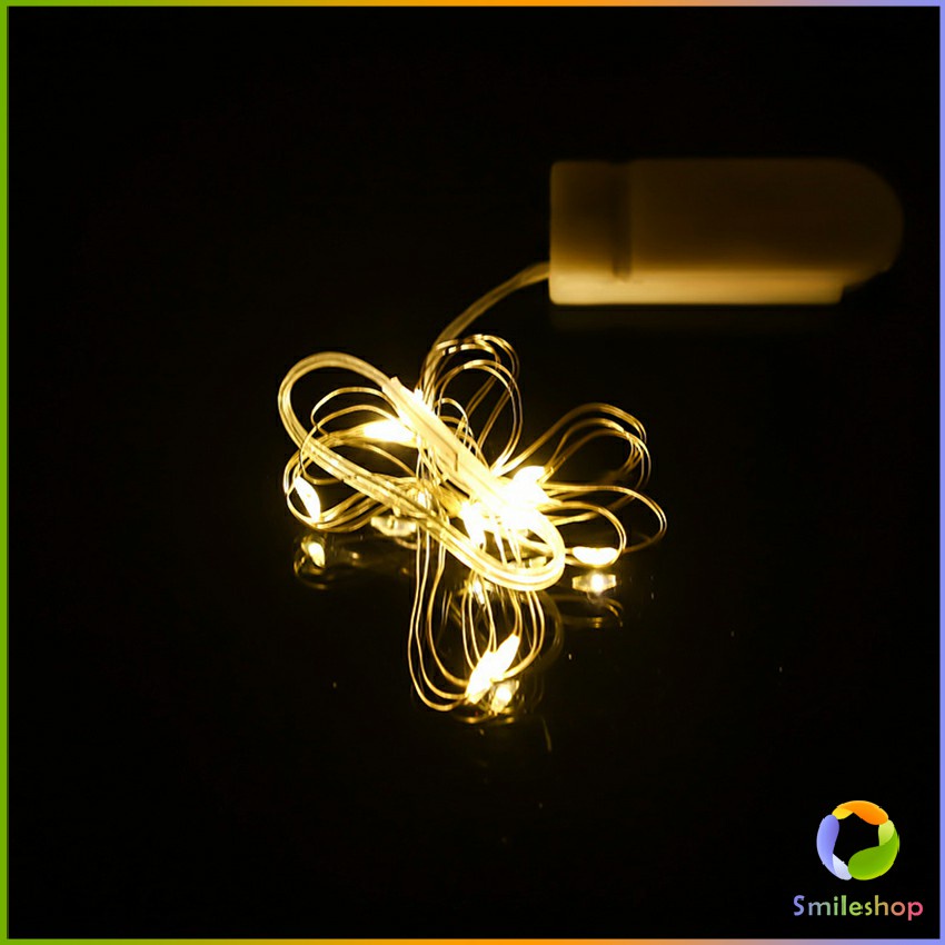 smileshop-ไฟกระพริบ-led-ไฟตกแต่งเค้ก-ตกแต่งดอกไม้วันเกิด-สายไฟกันน้ำ-led-button-battery-light