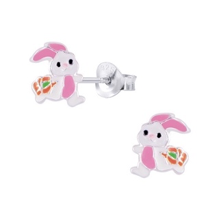 ภาพหน้าปกสินค้าSILVER THAI Kids silver stud earrings with colorful rabbit design ต่างหูเงินเด็กลายกระต่ายสีสันสดใส ซึ่งคุณอาจชอบสินค้านี้