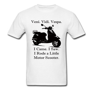เสื้อยืดโอเวอร์ไซส์ซัมเมอร์ใหม่แฟชั่นทุกแมตช์ Veni Vidi Vespa! เสื้อยืดผู้ชาย Cotton T-shirt I Came I Saw I Conquered To