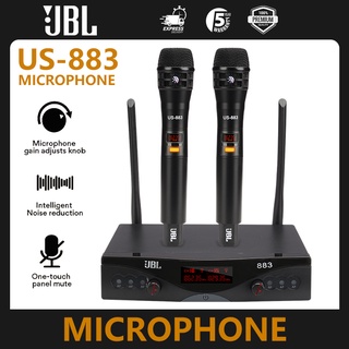 สินค้า JBL_US-883 ขายดีที่สุดไมโครโฟนไร้สายเวทีวงดนตรีประสิทธิภาพเครื่องรับไมโครโฟนไร้สาย 870HMz ชุดใหม่ของไมโครโฟนไร้สายความถี
