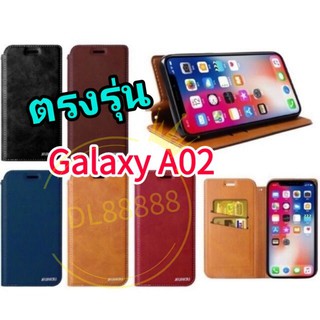 A02 ✨พร้อมส่งใน🇹🇭✨เคสฝา​พับ​XUN For Galaxy A02 | GalaxyA02 | M02 ใส่​บัตร​+พร้อม​ล็อค​แม่เหล็ก​ด้วย