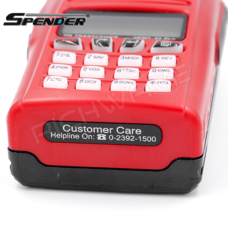 Spender Hero X5 plus วิทยุสื่อสาร 5 วัตต์ รุ่น แถมฟรี แบตเตอรี่แท้ 2 ก้อน ของแท้100% รับประกัน2ปี วอแดง