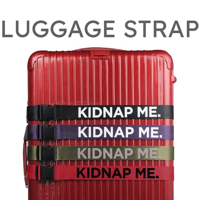 ภาพหน้าปกสินค้าสายรัดกระเป๋าเดินทาง สกรีนชื่อ LUGGAGE STRAP รุ่น BLACK COLLECTION KIDNAP ME. จากร้าน kidnapme บน Shopee